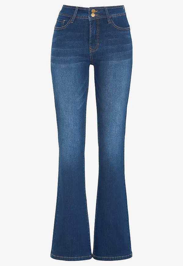 Shapingjeans med bootcut och stretch