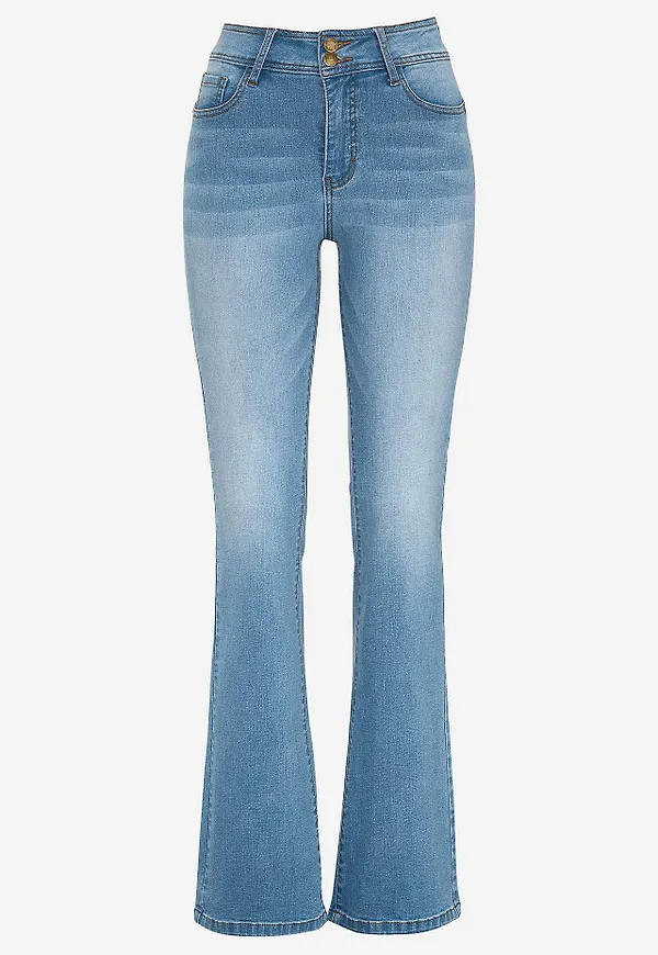 Shapingjeans med bootcut och stretch