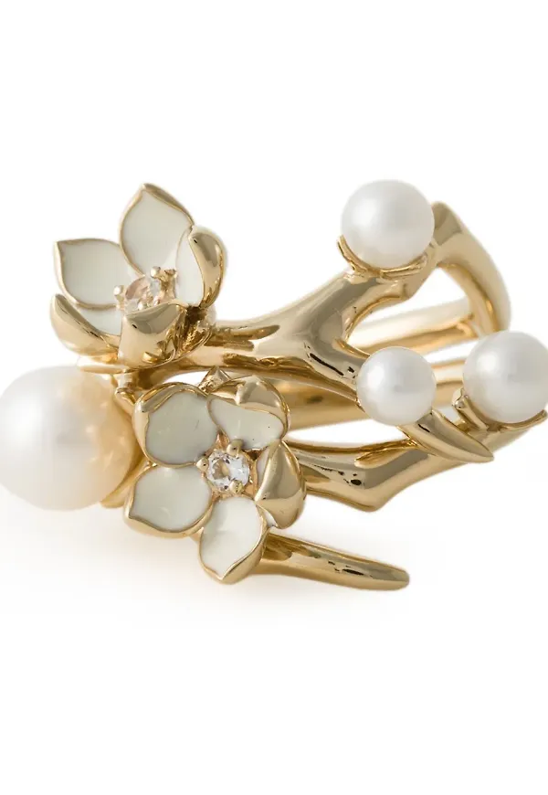 Shaun Leane Cherry Blossom Flower ring - Metallic