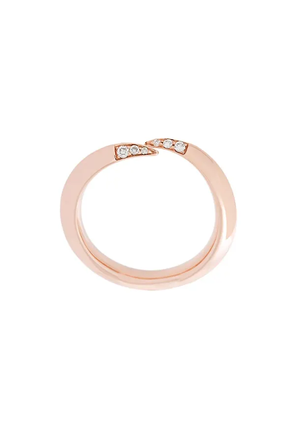 Shaun Leane öppen diamantring'Signature Tusk' - Metallic