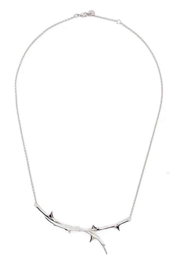 Shaun Leane rosmönstrat horisontellt halsband - Silverfärgad