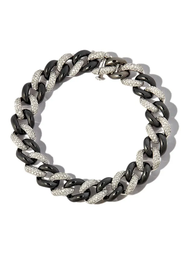 SHAY diamantarmband i 18K svart guld - Svart