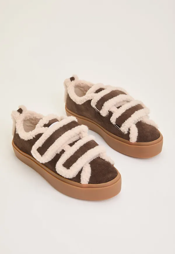 Shearling Low Velcro Sneaker
