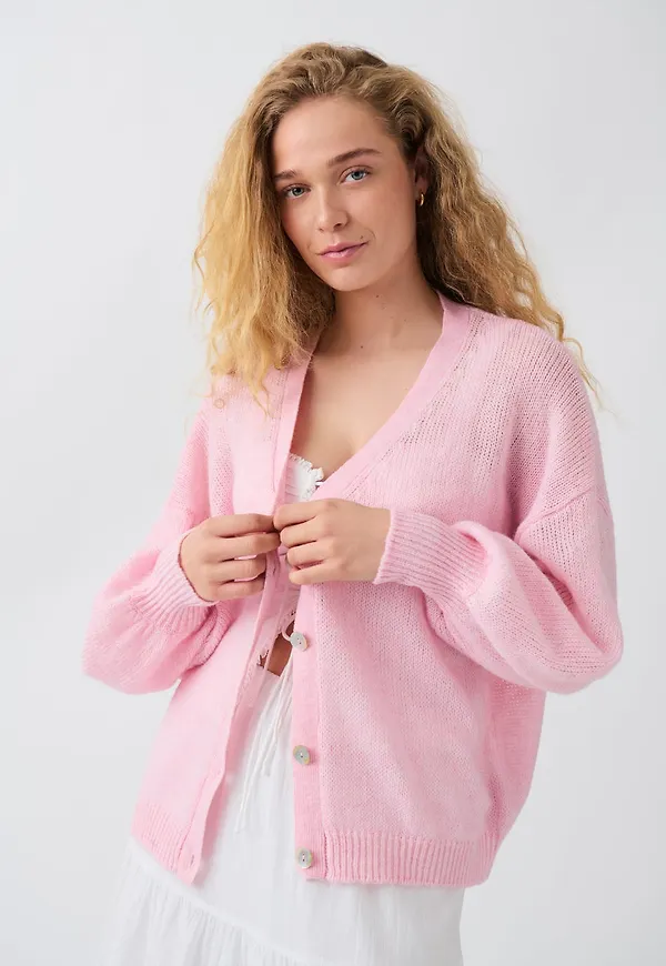 Sheer knitted cardigan