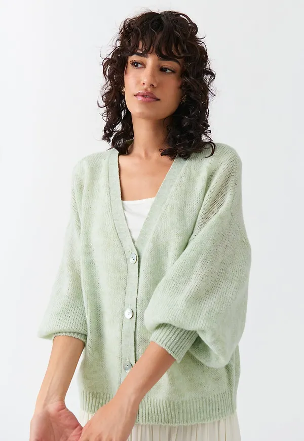 Sheer knitted cardigan
