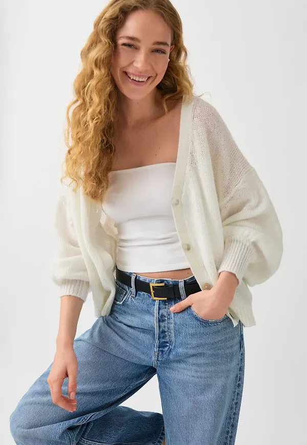 Sheer knitted cardigan