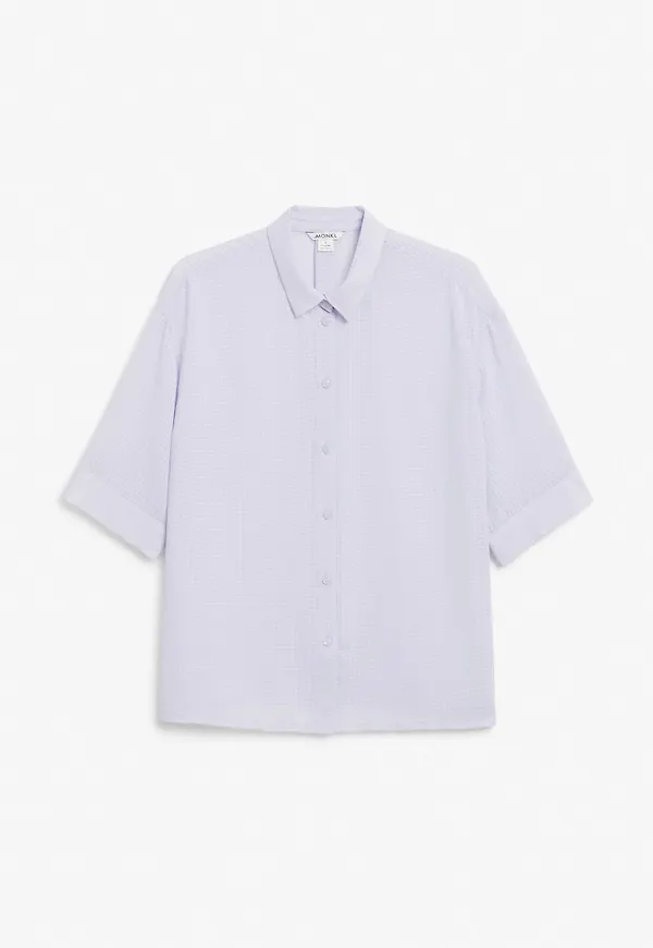 Sheer short-sleeve shirt - Purple