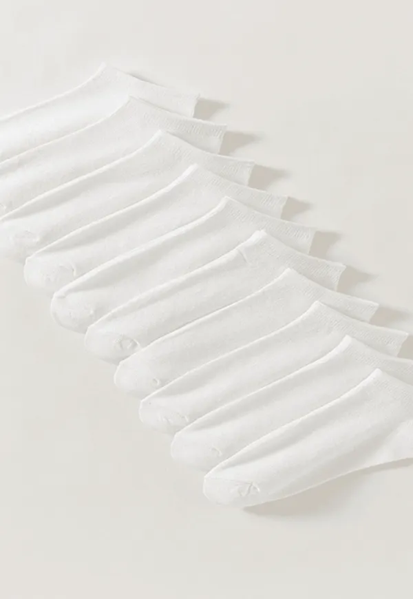 Shein 10pairs White Simple & Versatile Ankle Socks