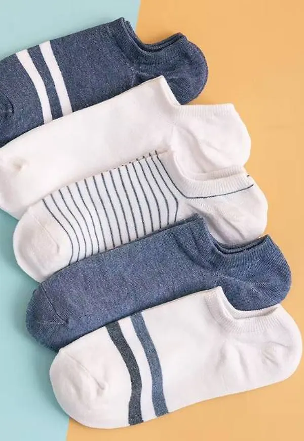 Shein 5pairs Striped Pattern Ankle Socks