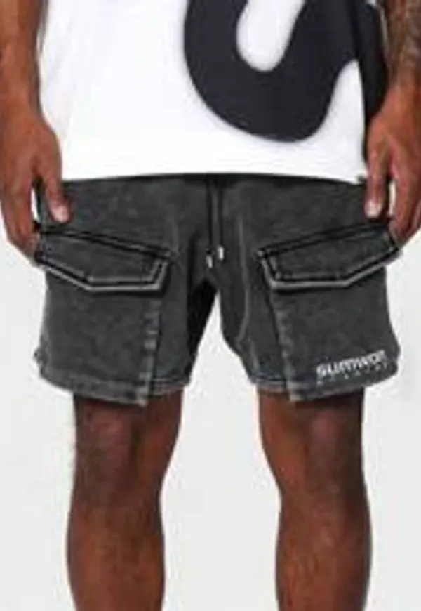 Shein Drop Crotch Short With Pocket