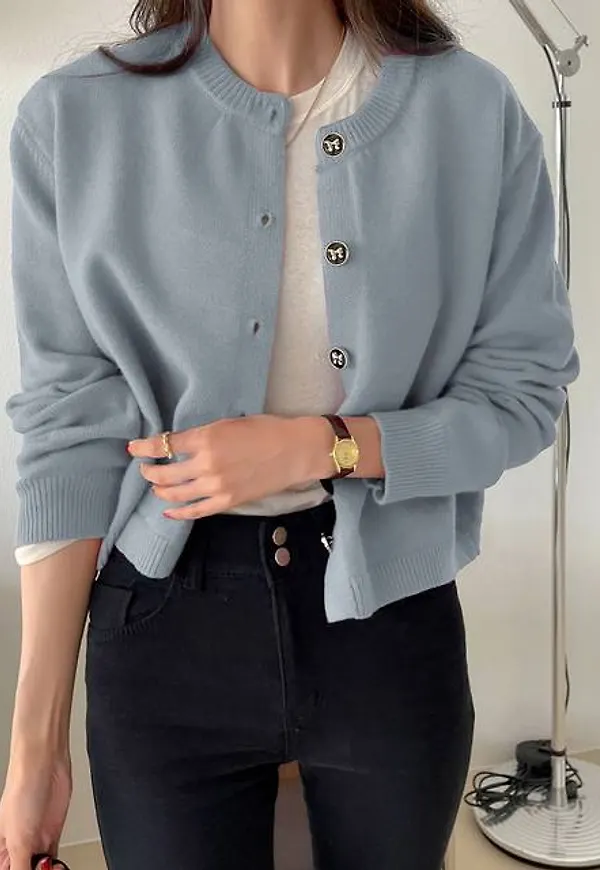 Shein Kpop Button Front Cardigan