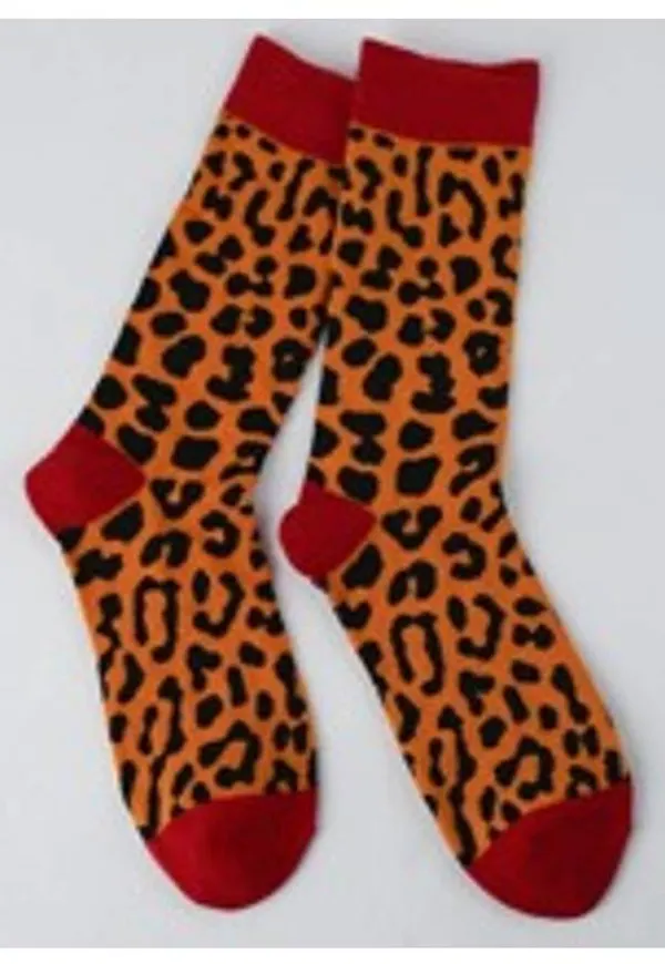 Shein Leopard Pattern Crew Socks