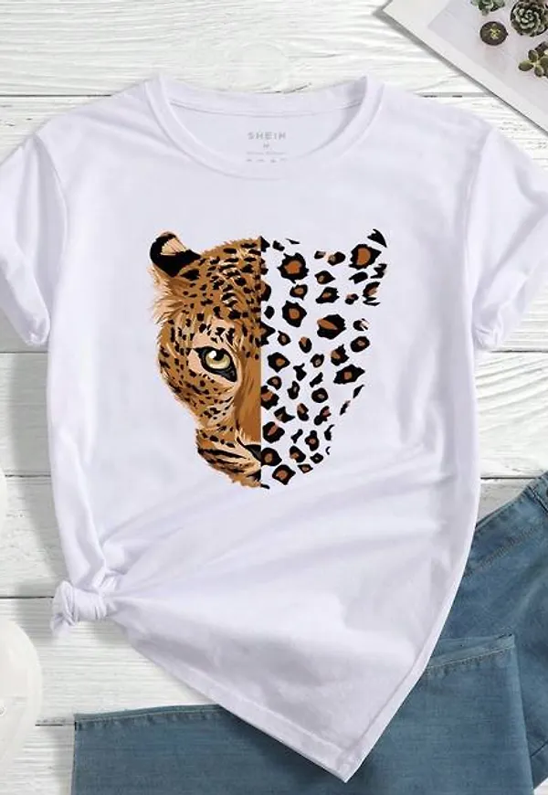 Shein Leopard Print Tee