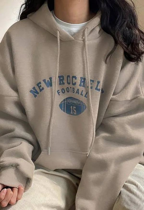 Shein Letter Graphic Drop Shoulder Drawstring Hoodie