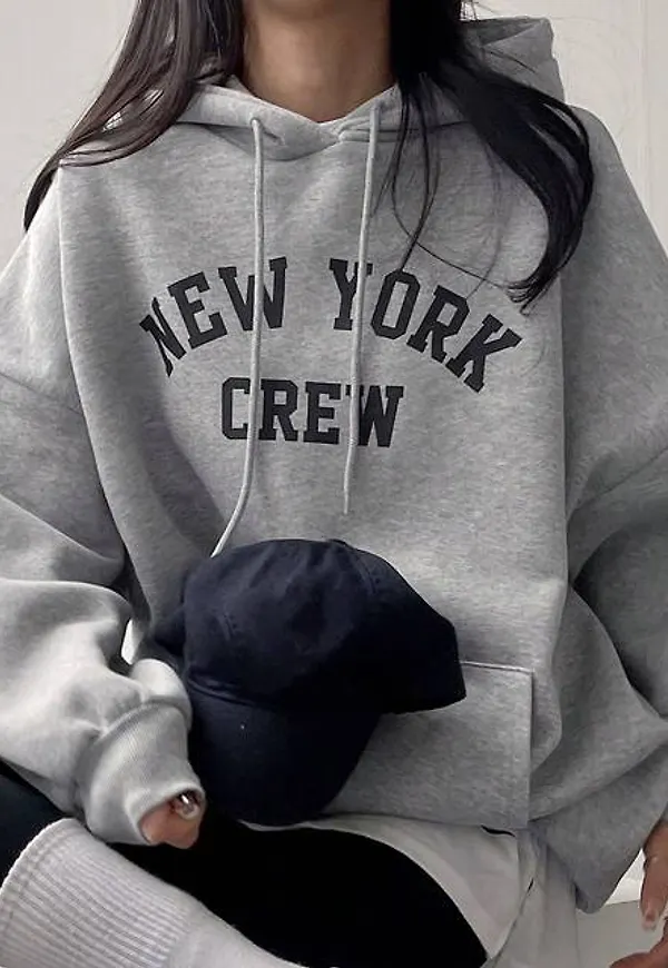 Shein Letter Graphic Drop Shoulder Drawstring Hoodie