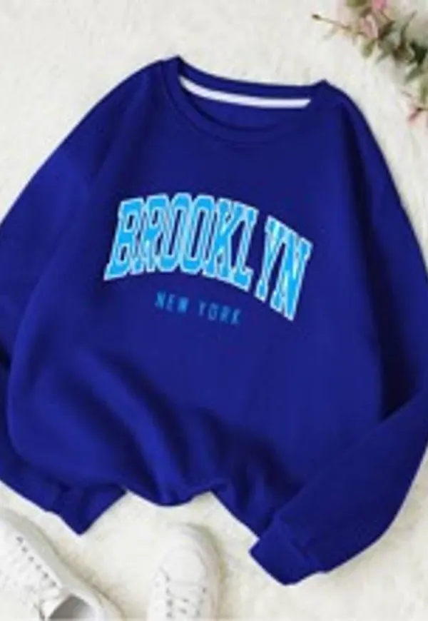 Shein Letter Graphic Thermal Lined Sweatshirt