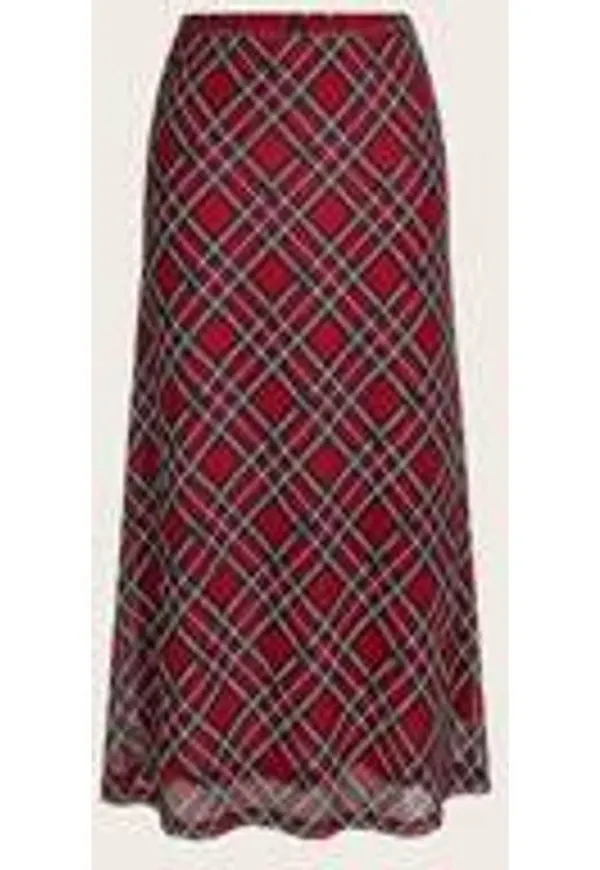Shein Plaid Print Mesh Skirt For Women