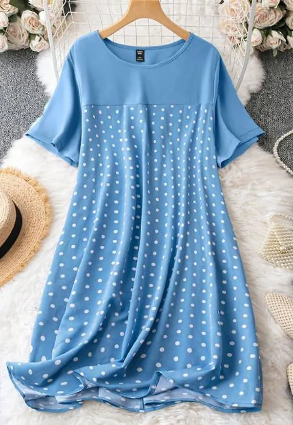 Shein Plus Polka Dot Print Dress