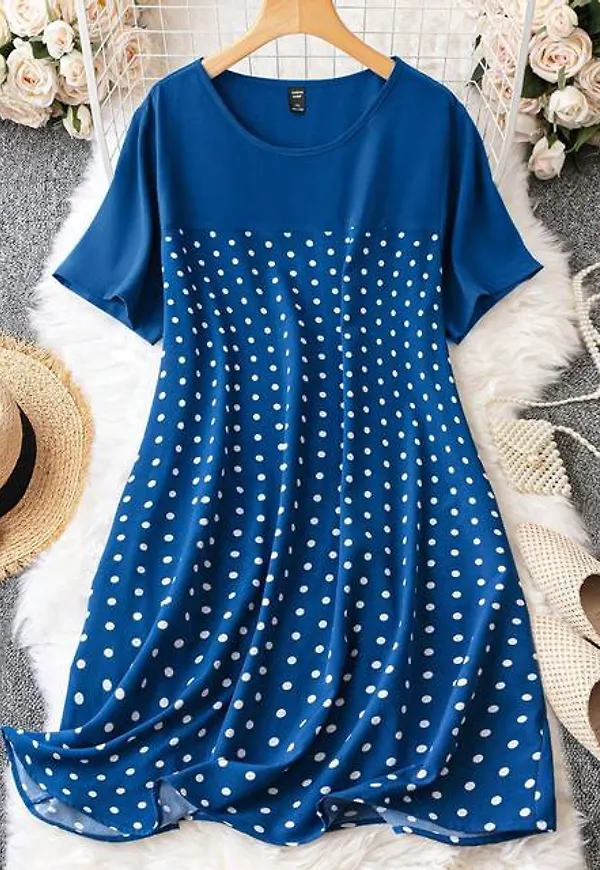 Shein Plus Polka Dot Print Dress