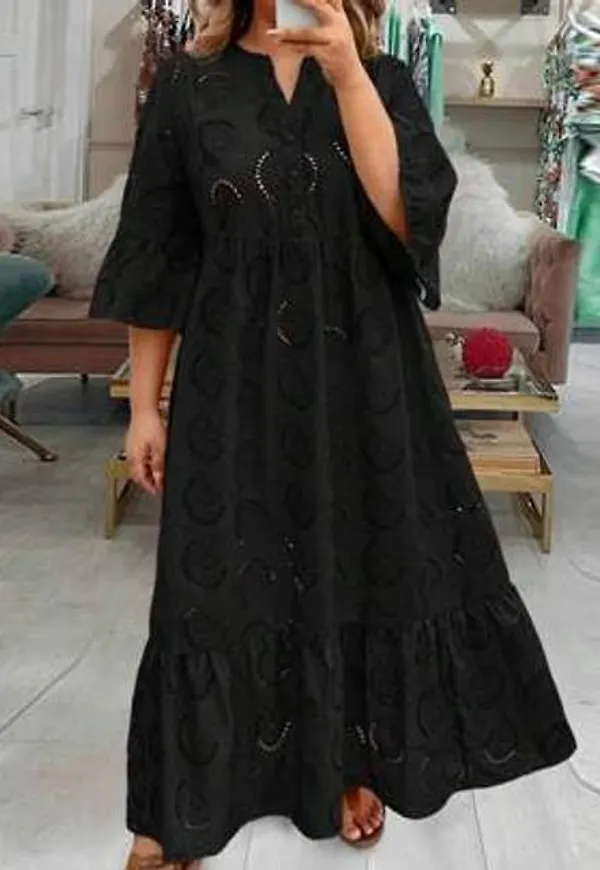 Shein Plus Size Klänningar Valentin - Röd