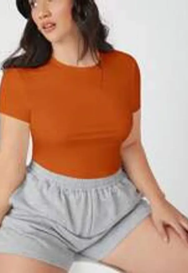 Shein Plus Solid Slim Fit Tee