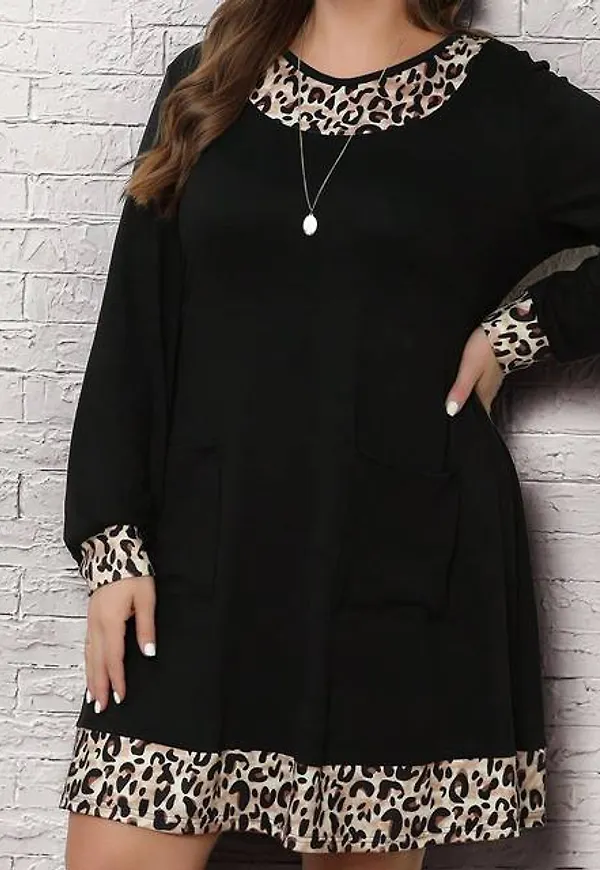 Shein Plus Women's Leopard Print Dress