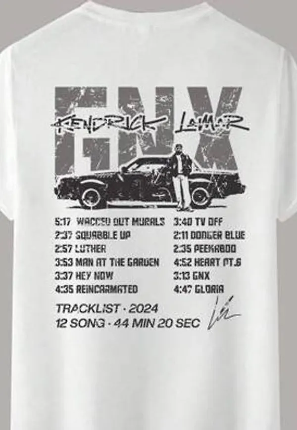 Shein Retro GNX Signature T-shirt - Vitt