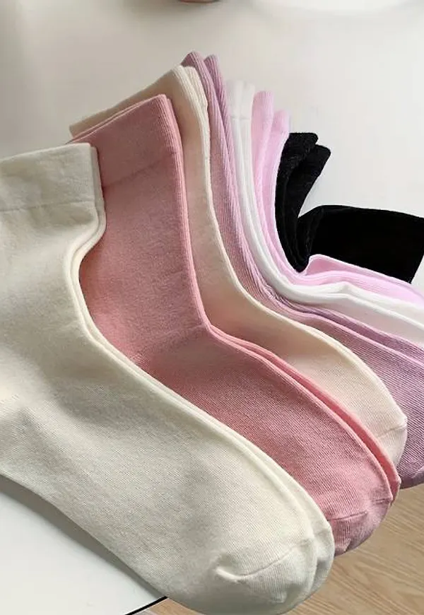 Shein Solid Crew Socks