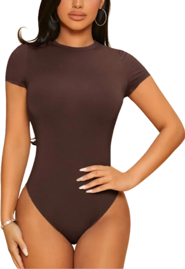 Shein Solid Slim Fit Bodysuit