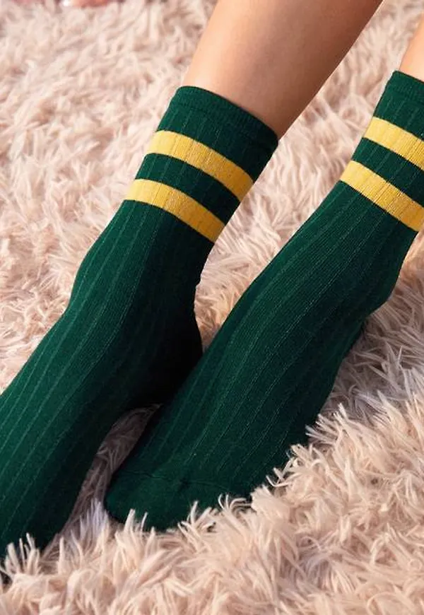 Shein Striped Pattern Crew Socks