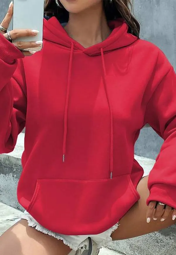 Shein Women's Drawstring Hooded Sweatshirt