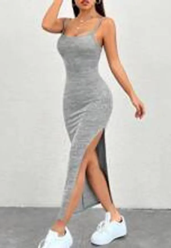 Shein Women's Side Slit Spaghetti Strap Dress