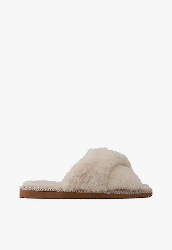 Shepherd - Fårskinnstoffel Lovisa - Beige