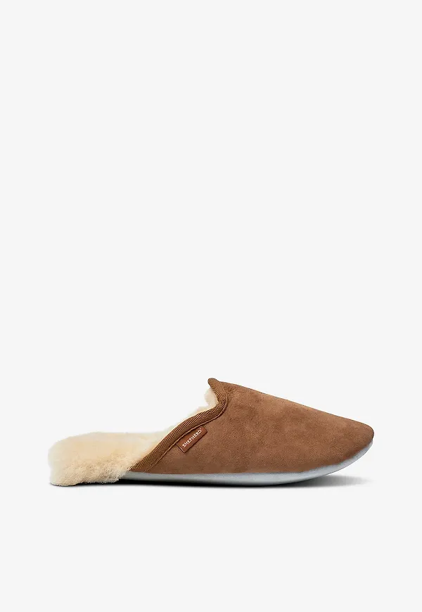 Shepherd - Fårskinnstofflor Cleo - Brun