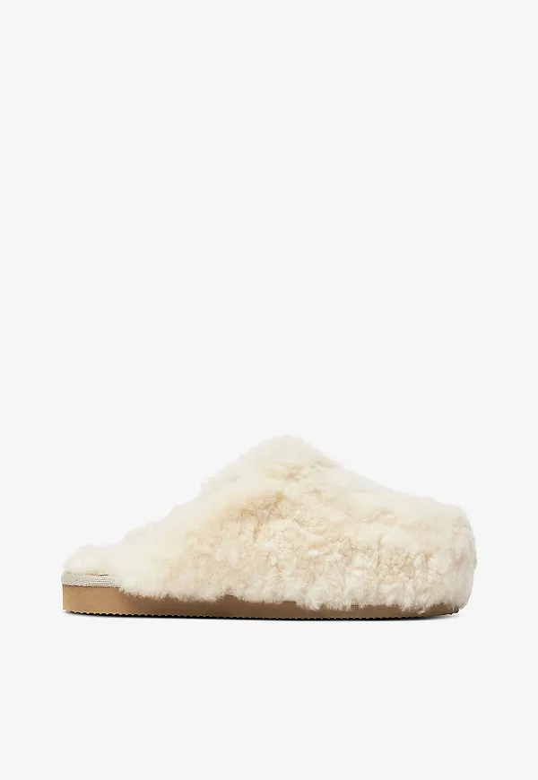 Shepherd - Fårskinnstofflor Jenny - Beige