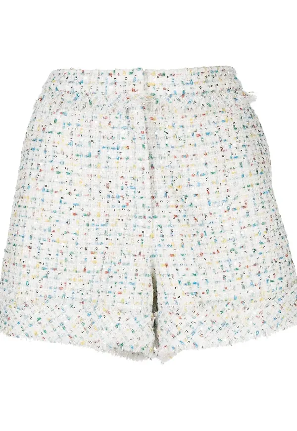 SHIATZY CHEN korta tweedshorts - Vit