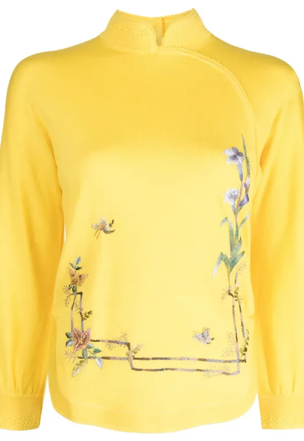 SHIATZY CHEN Renascent Collection blommig tröja - Gul
