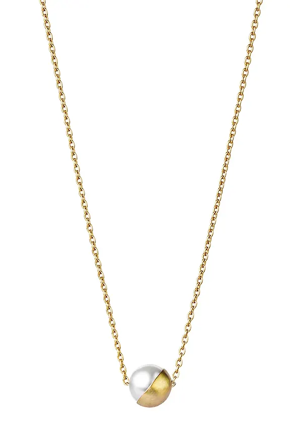 Shihara 45° halvt pärlhalsband - Metallic