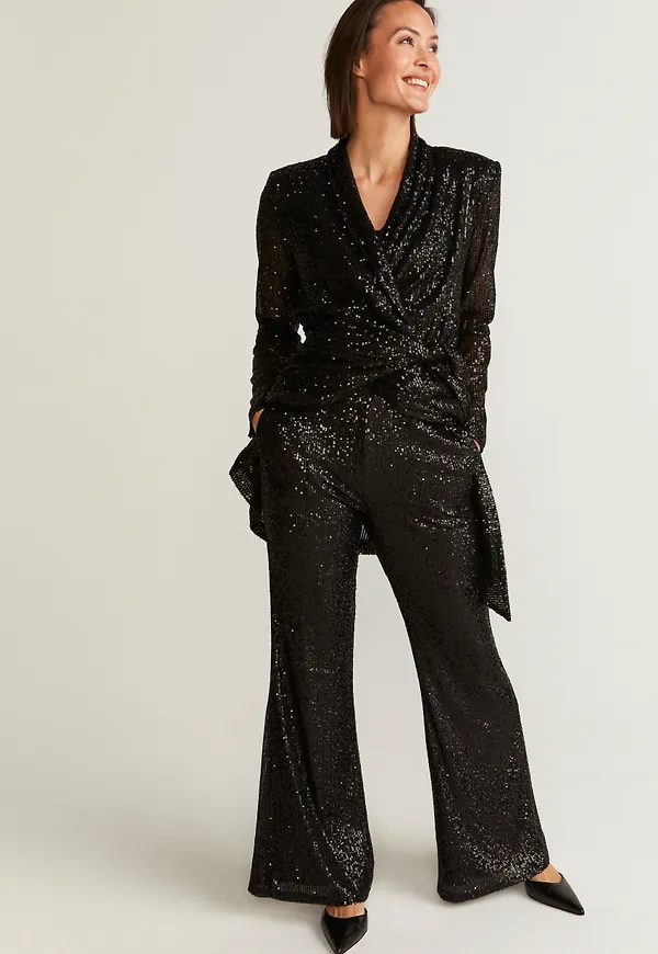 Shine on trousers