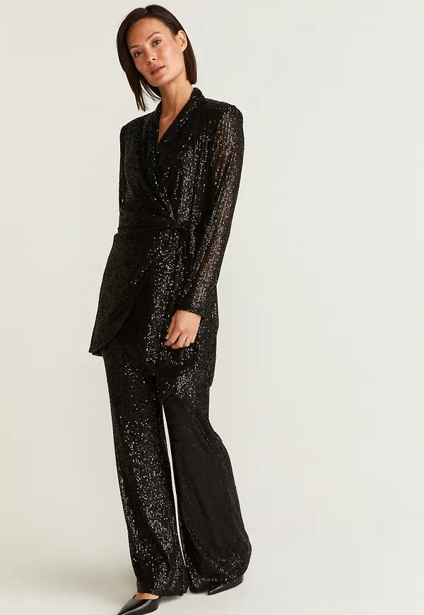 Shine on wrap dress