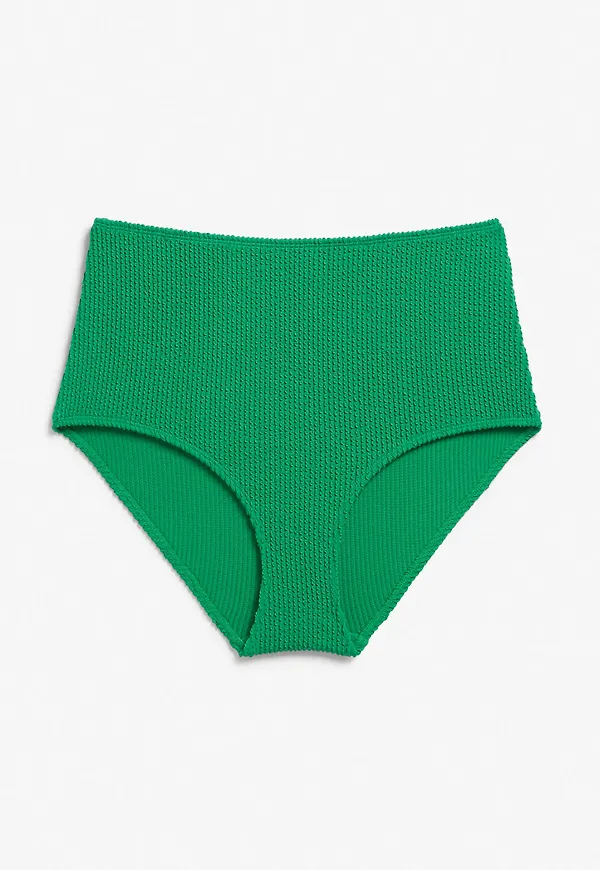 Shirred bikini briefs - Green