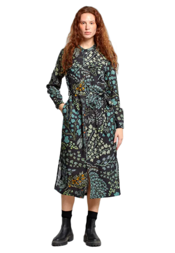 Shirt Dress Falsterbo Botanical Quilt Black