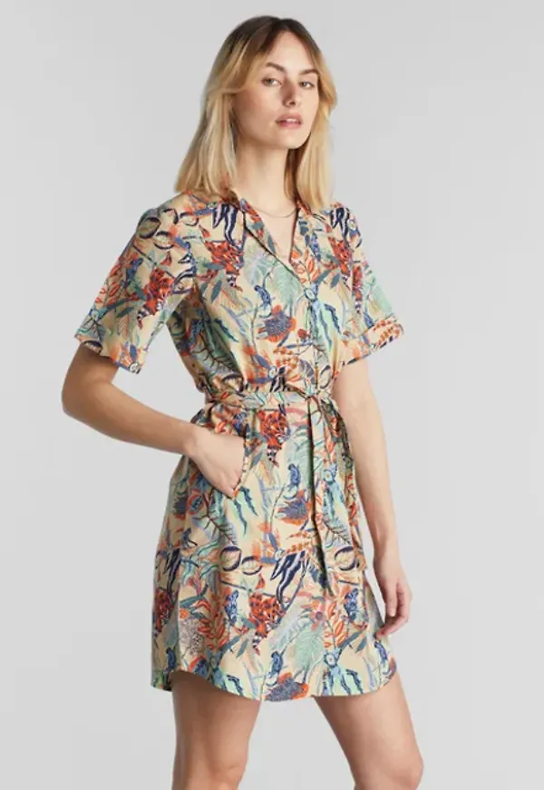 Shirt Dress Silkeborg Vintage Jungle Multi Color