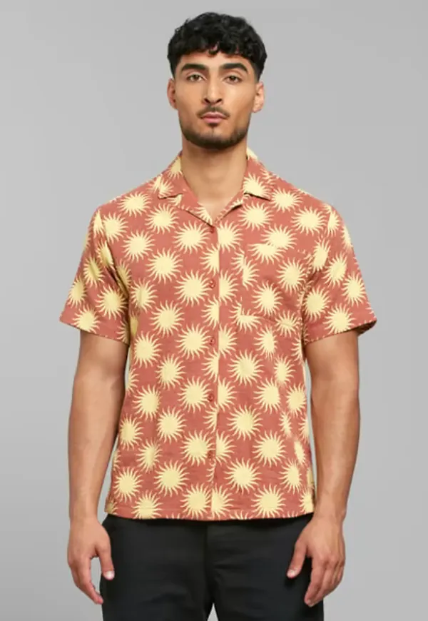Shirt Marstrand Ditsy Sun Copper Brown