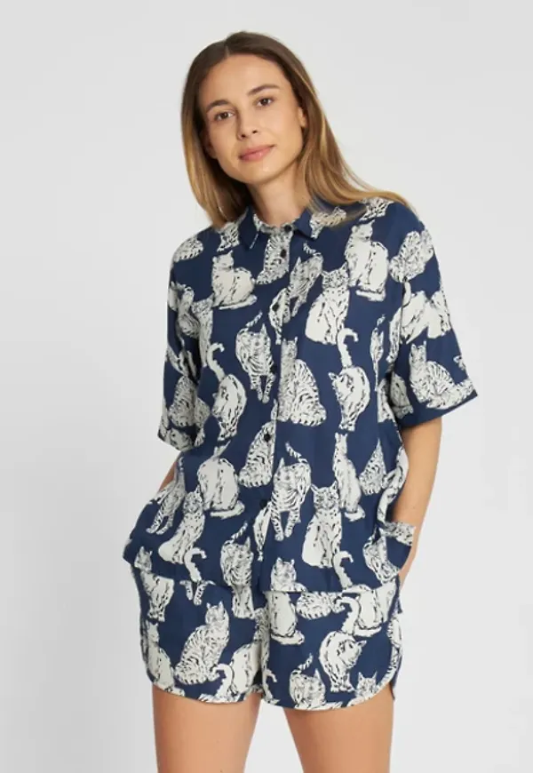 Shirt Nibe Cats Blue