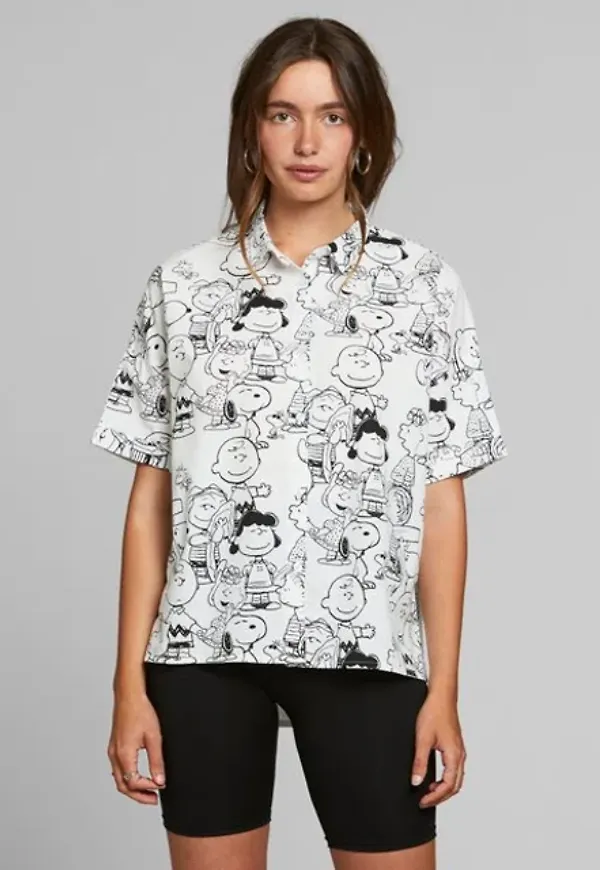 Shirt Short Sleeve Nibe Peanuts Aop Off-white