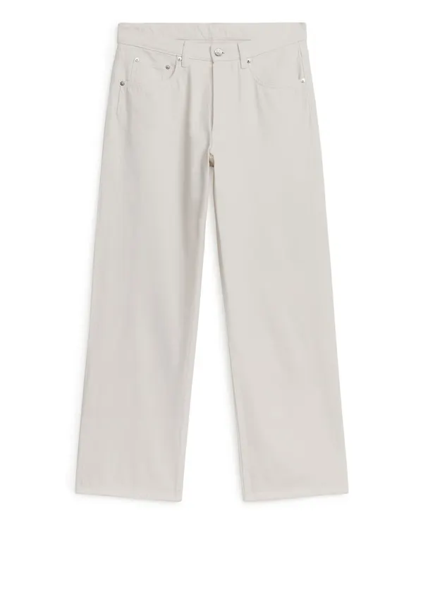 SHORE Low Relaxed Jeans - White