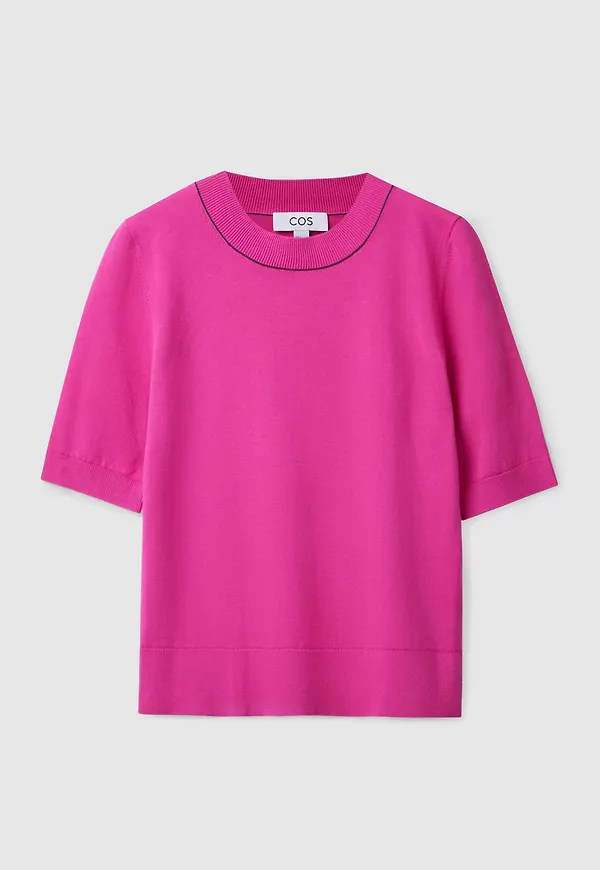 SHORT-SLEEVE KNITTED T-SHIRT
