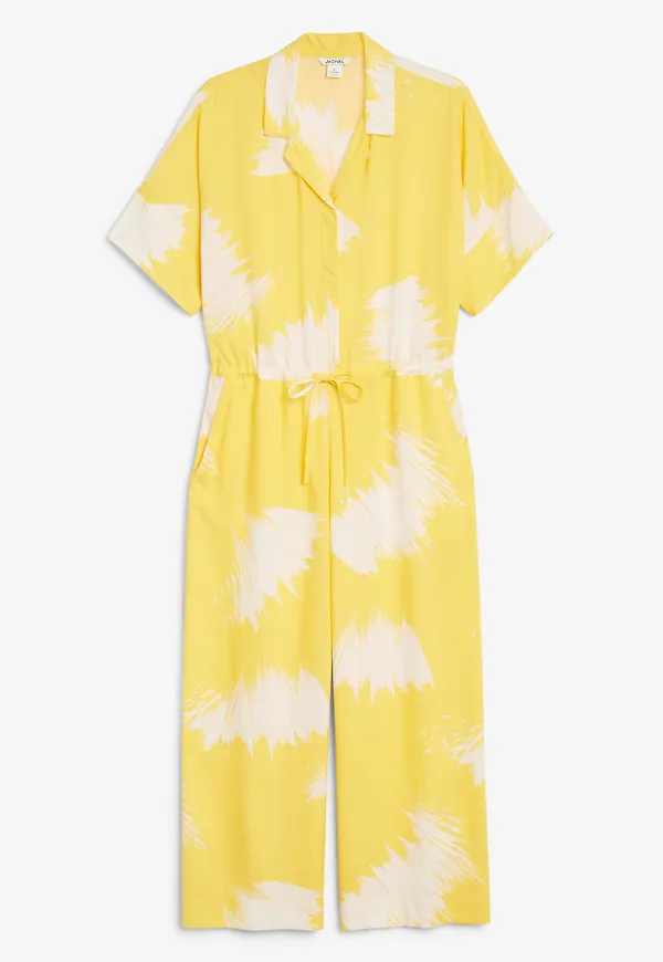 Short-sleeved jumpsuit - Yellow