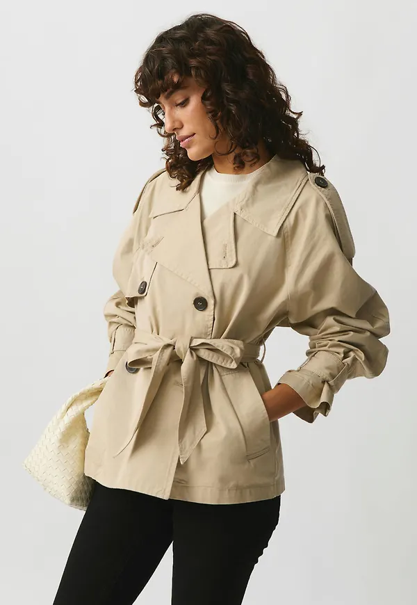 short belted trench coat